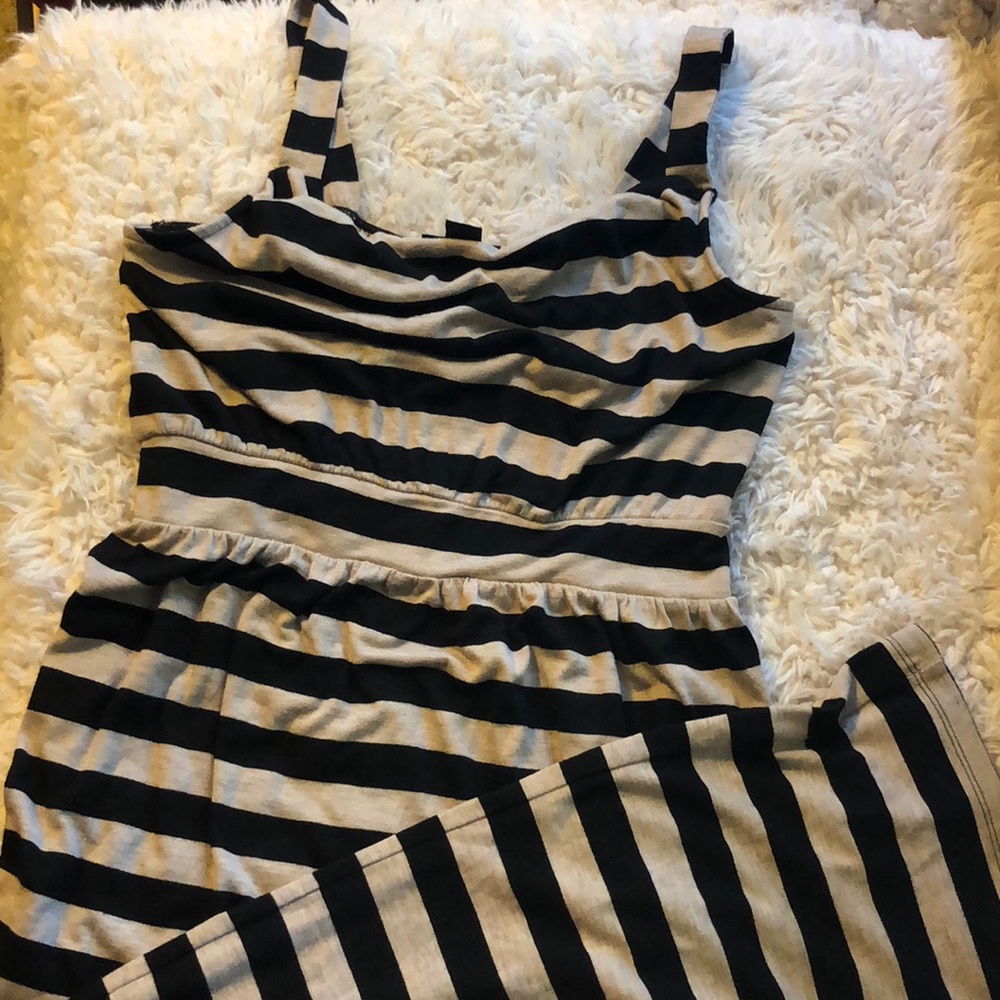 Striped Brown & Black Sundress.